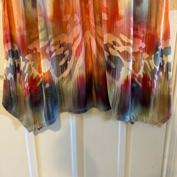One World Live and Let Live Boho Tunic Blouse Top 2X - Picture 7 of 10